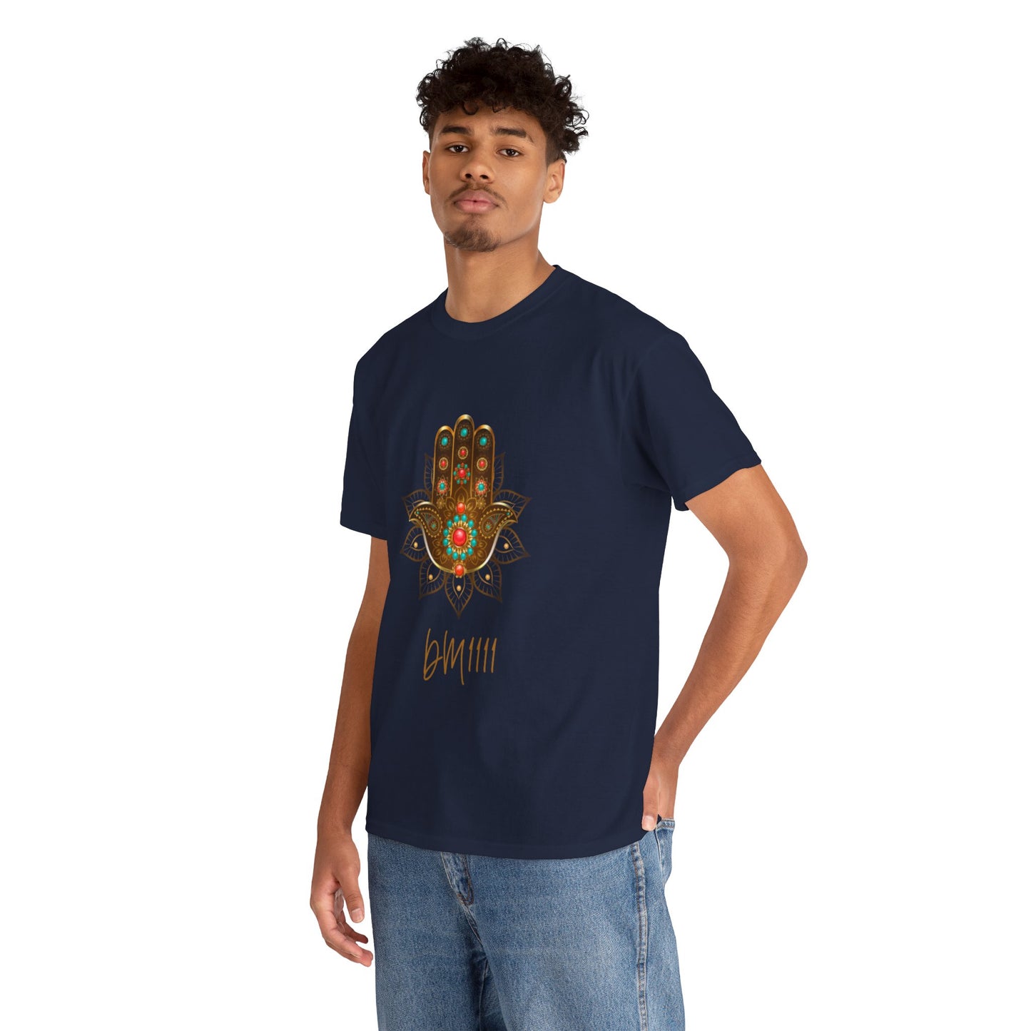 Gold Hamsa Hand DM1111 Unisex Heavy Cotton Tee