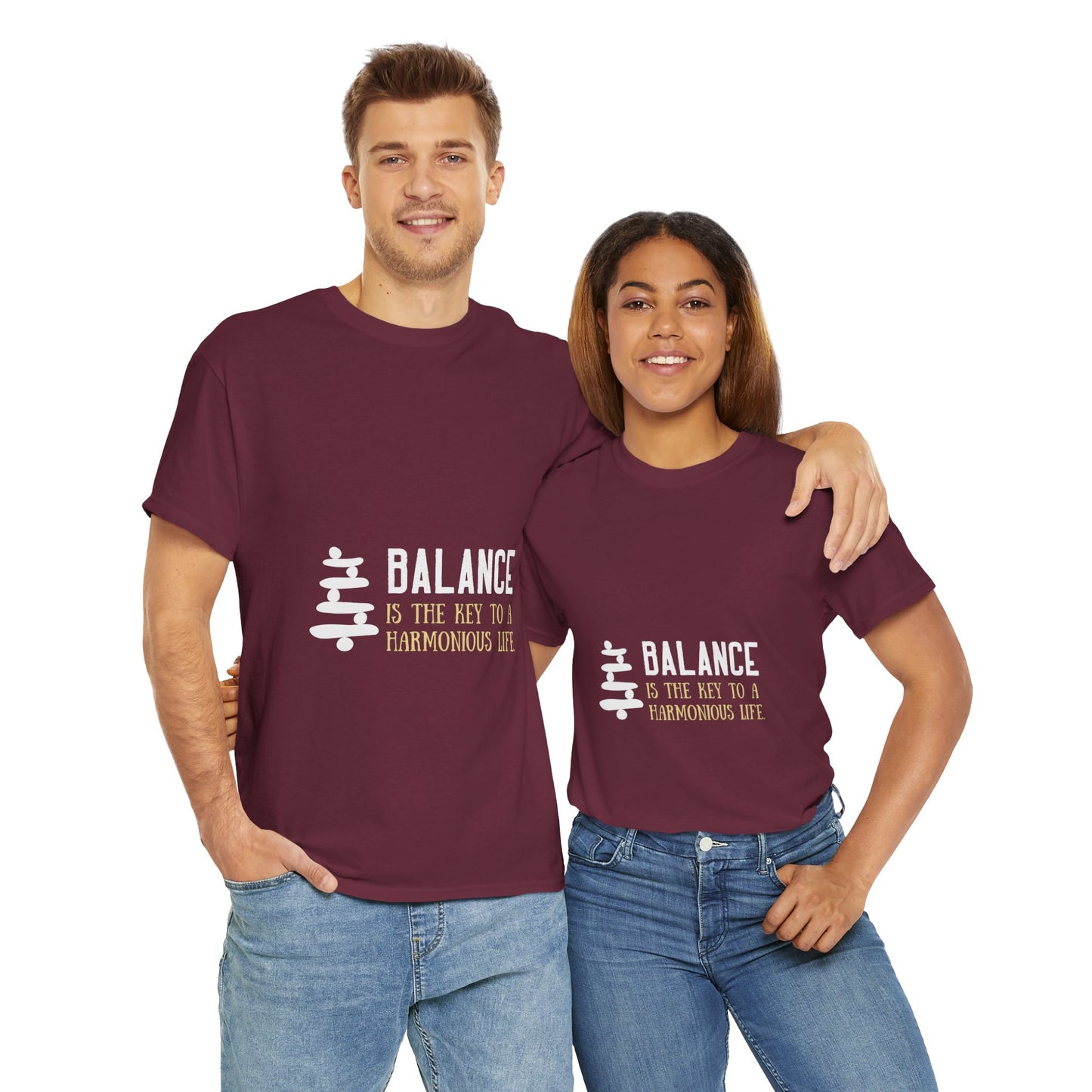 Balance is the Key DM1111 Unisex Heavy Cotton Tee