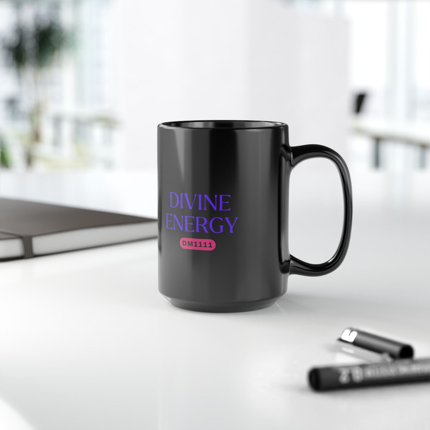 SALE! - DIVINE ENERGY DM1111 Black Mug (11oz, 15oz)