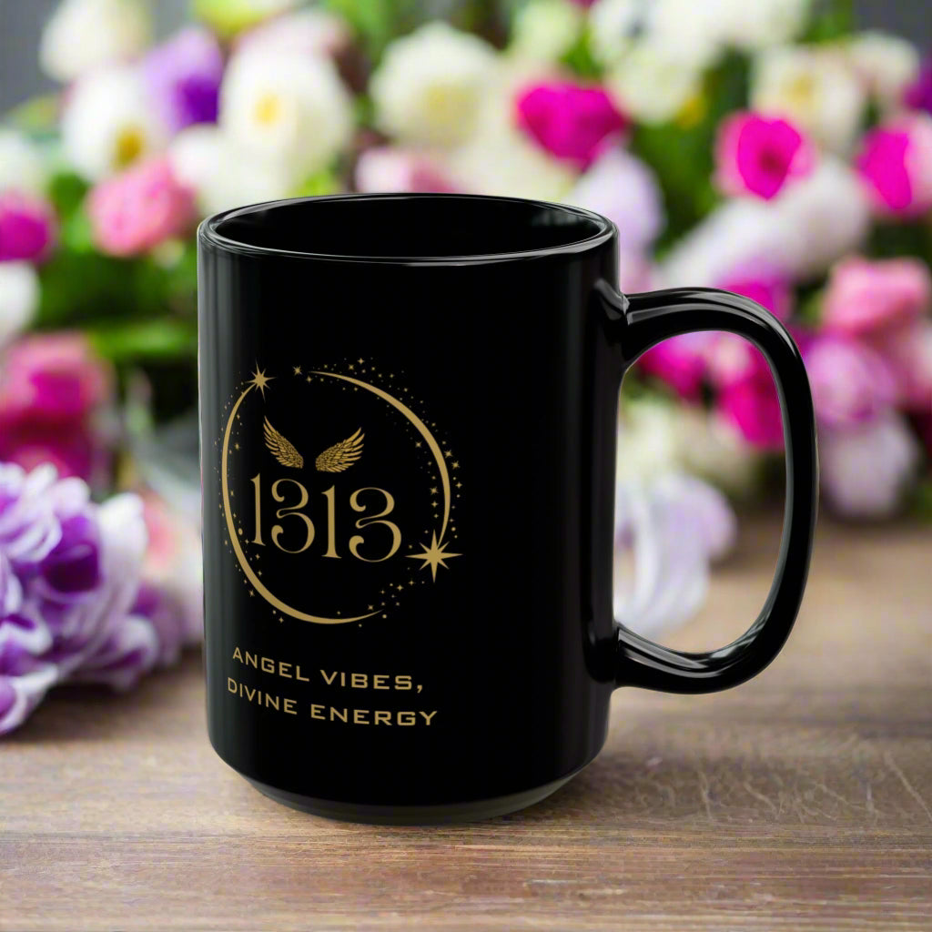 Angel 1313 Affirmation DM1111 Black Mug (11oz, 15oz)
