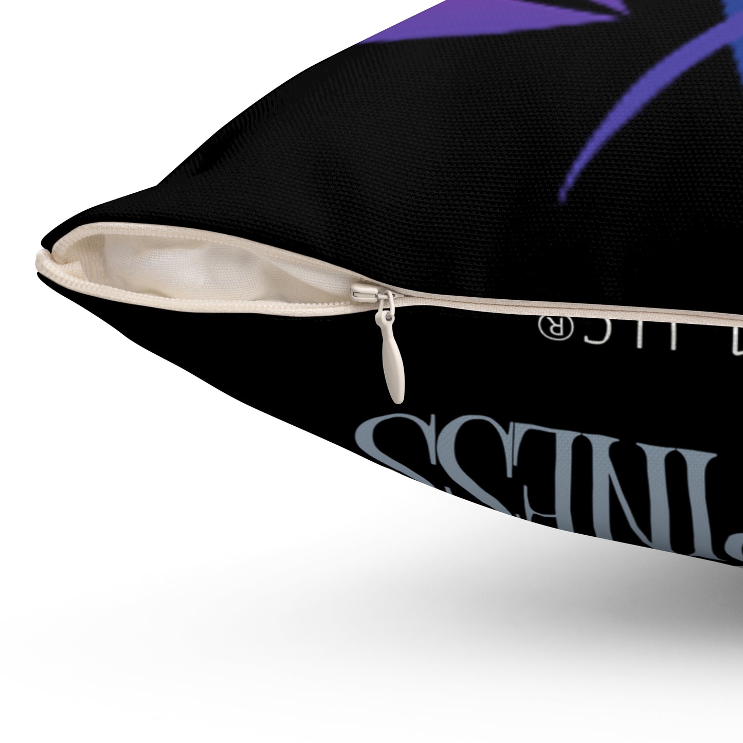 Health, Wealth, Happiness Reversible Spun Polyester Square Pillow