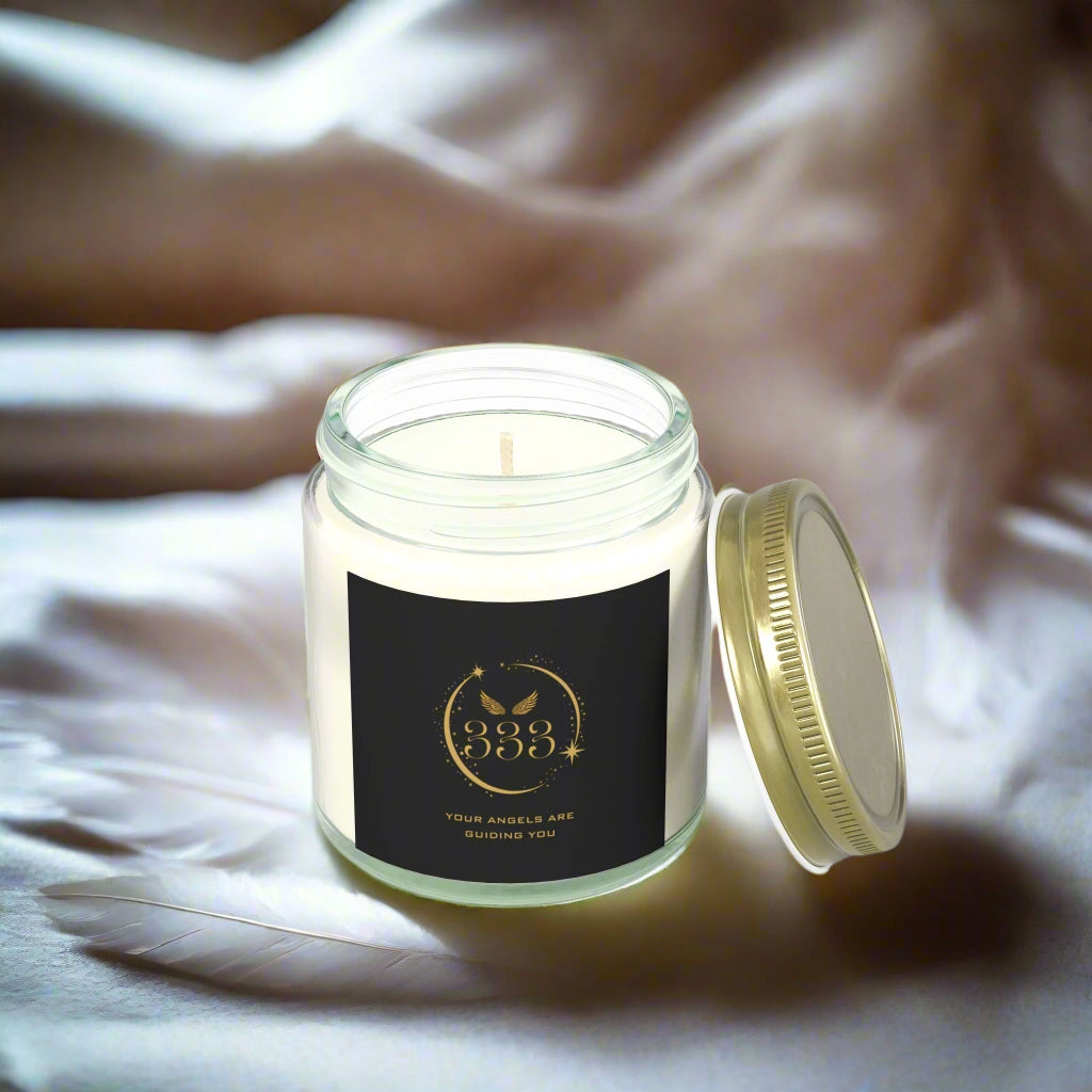 Angel 333 DM1111 Scented Coconut Apricot Candles (4oz, 9oz)