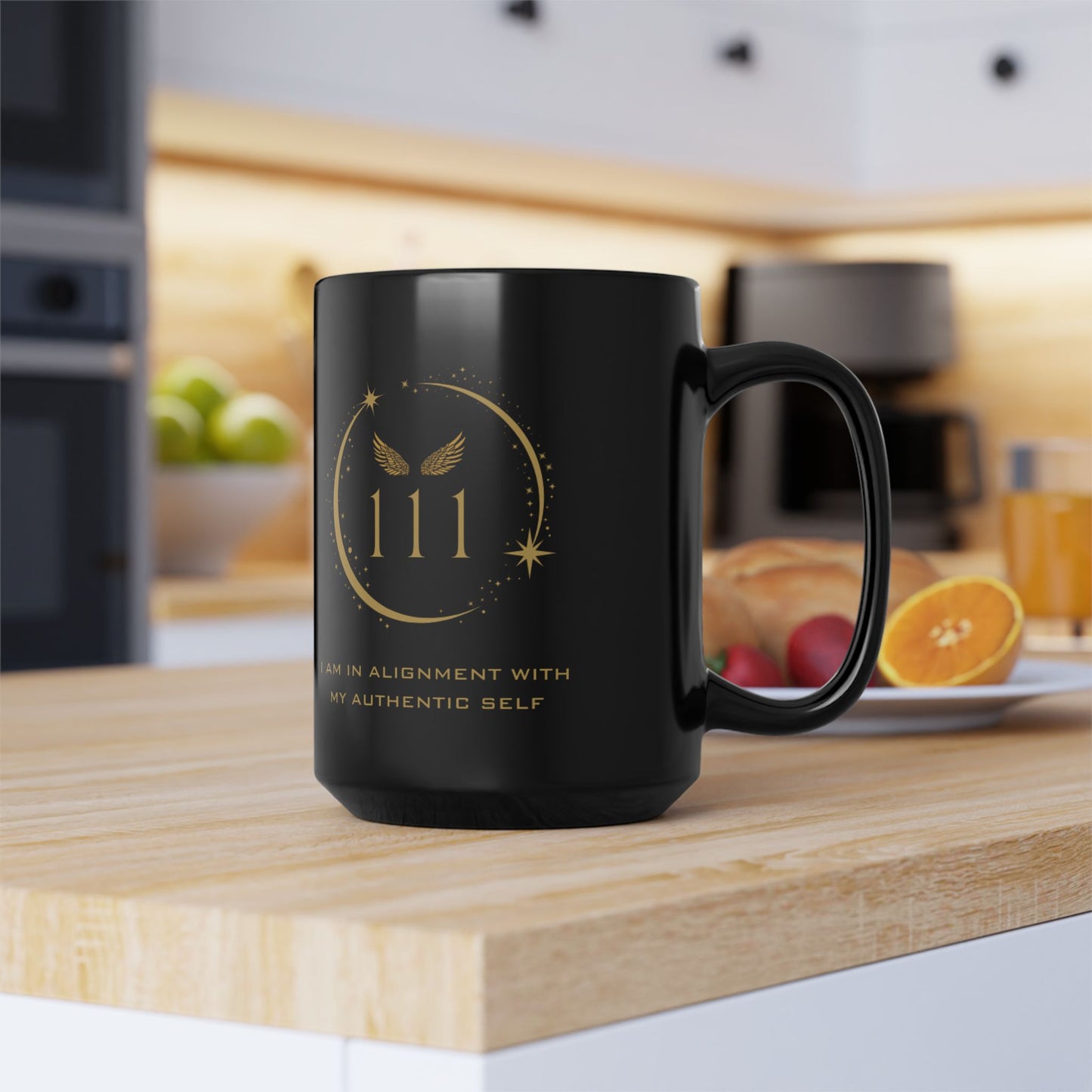 Angel 111 DM1111 Black Mug (11oz, 15oz)