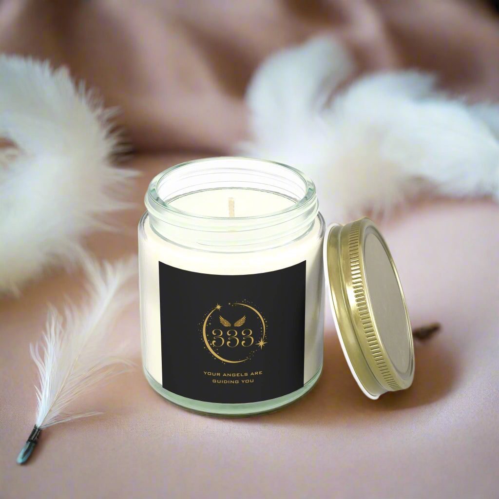 Angel 333 DM1111 Scented Coconut Apricot Candles (4oz, 9oz)