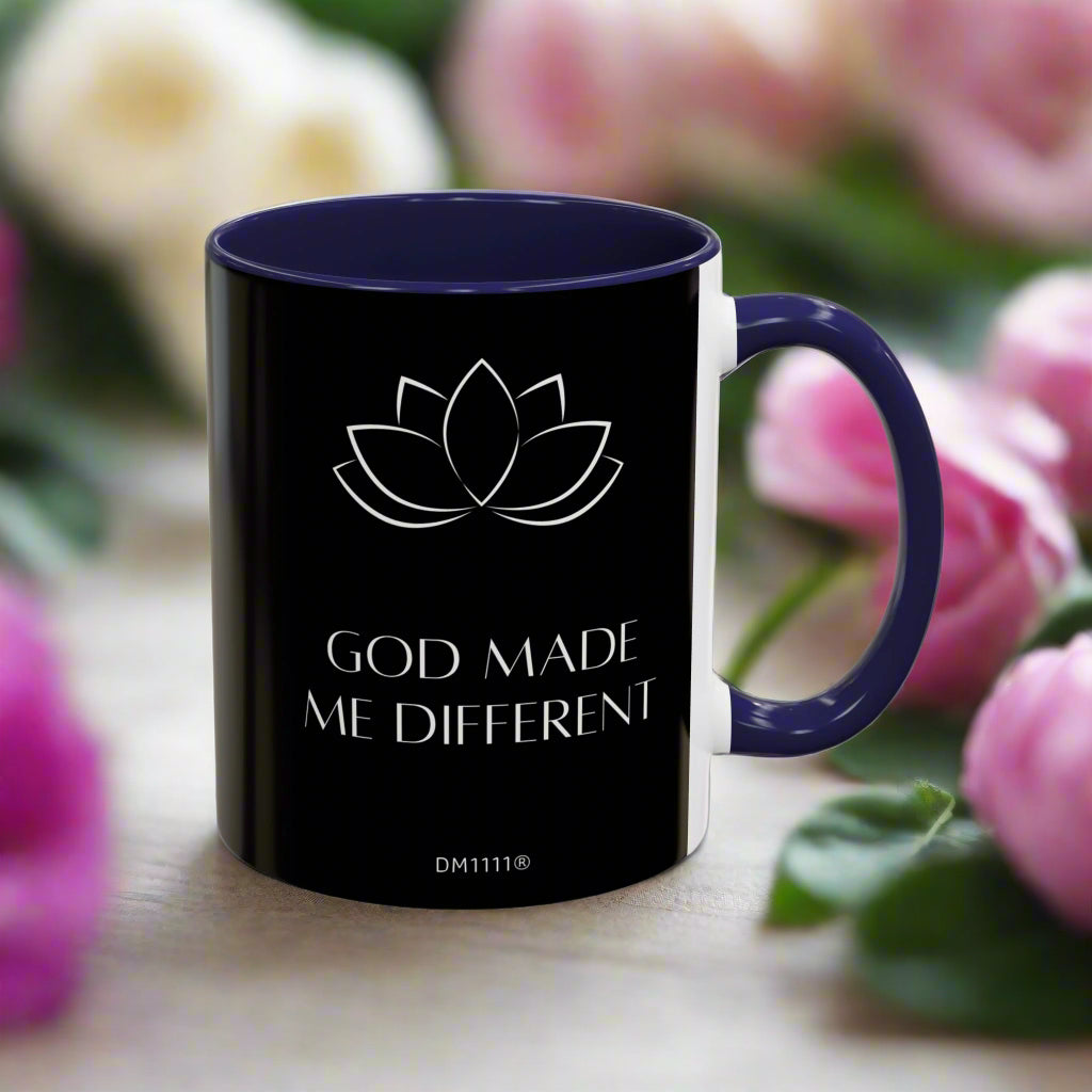 DM1111 "GOD Made Me Different" Accent Coffee Mug (11, 15oz)