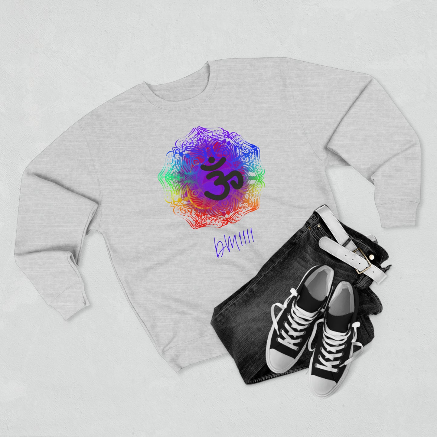 DM1111 OM Frequency Unisex Premium Crewneck Sweatshirt