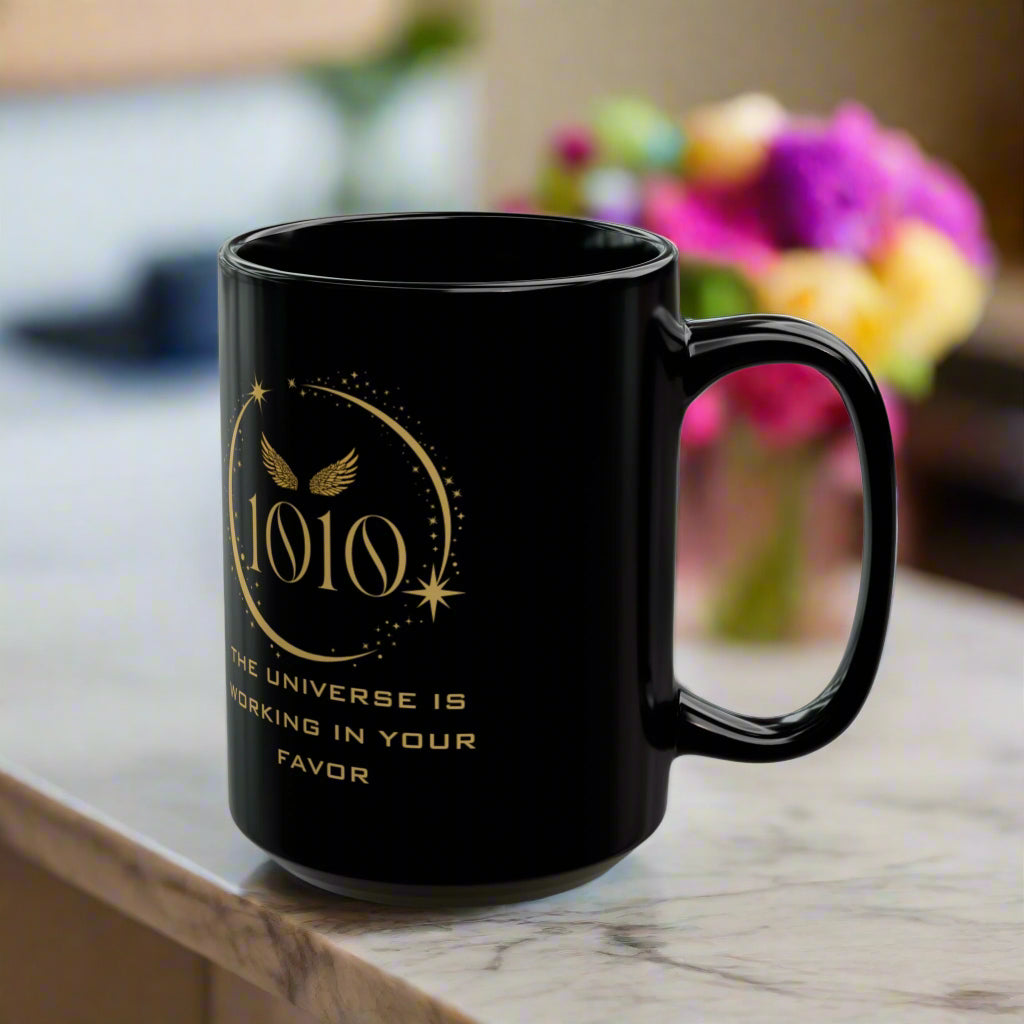 Angel 1010 Affirmation DM1111 Black Mug (11oz, 15oz)