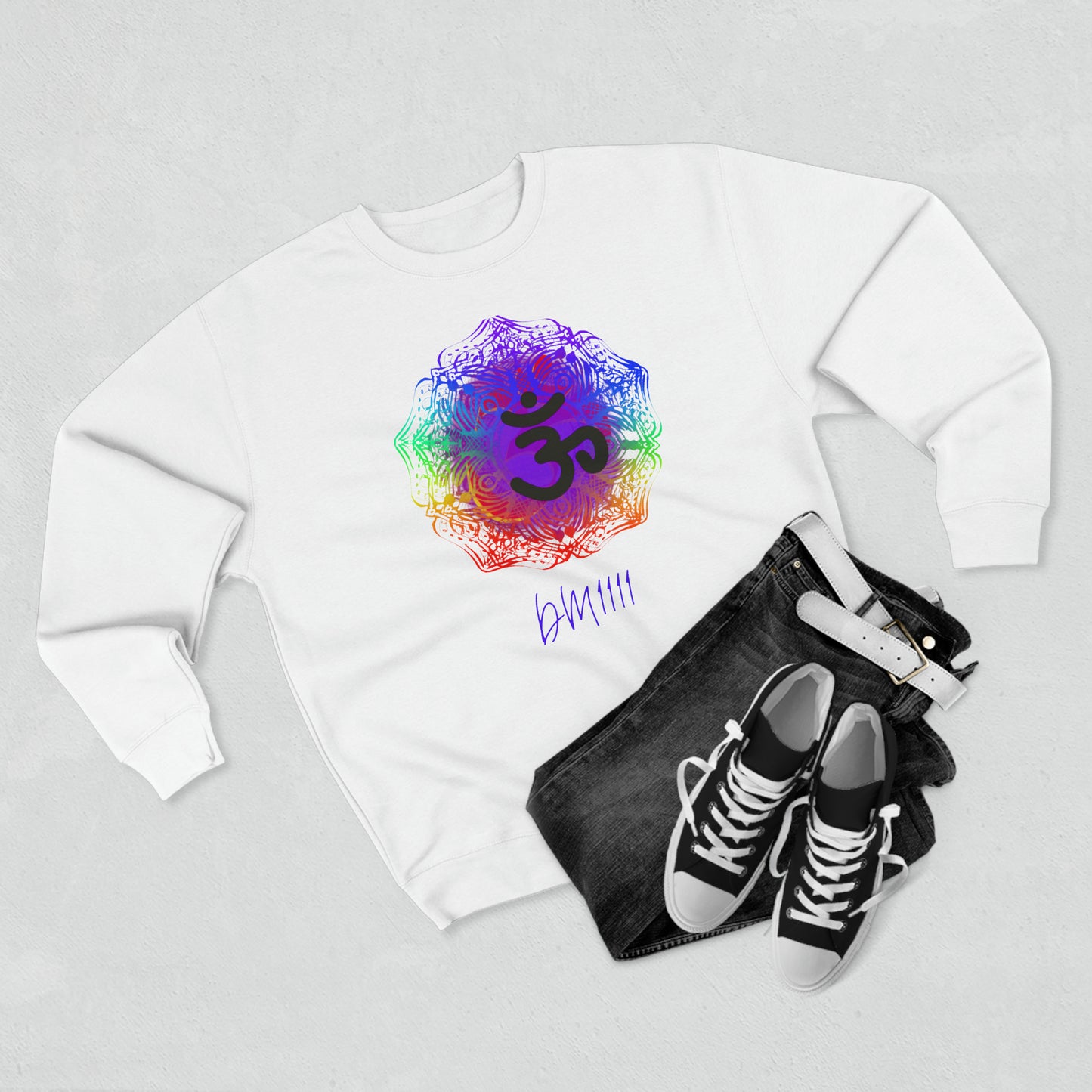 DM1111 OM Frequency Unisex Premium Crewneck Sweatshirt