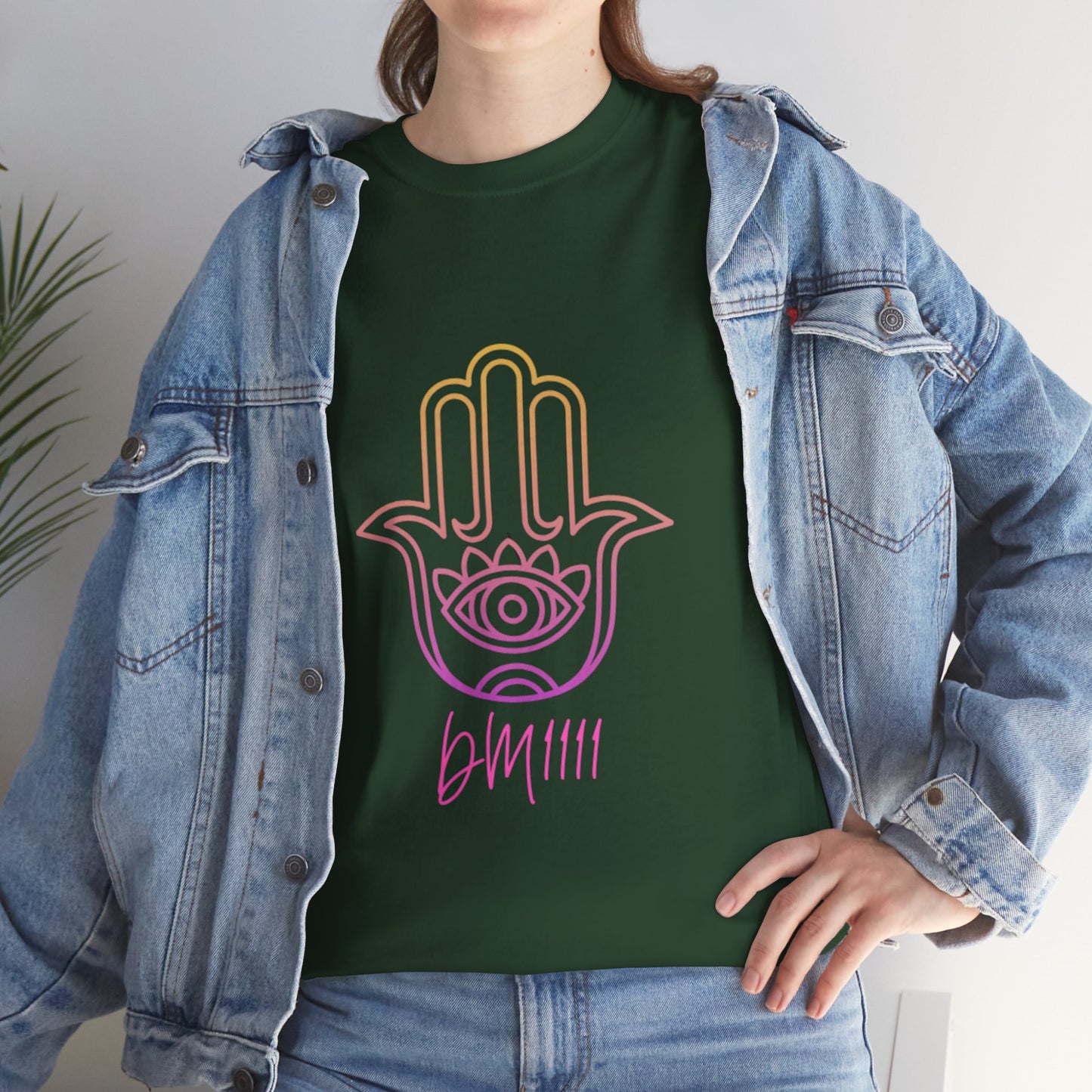 Multi Color Hamsa Hand DM1111 Unisex Heavy Cotton Tee