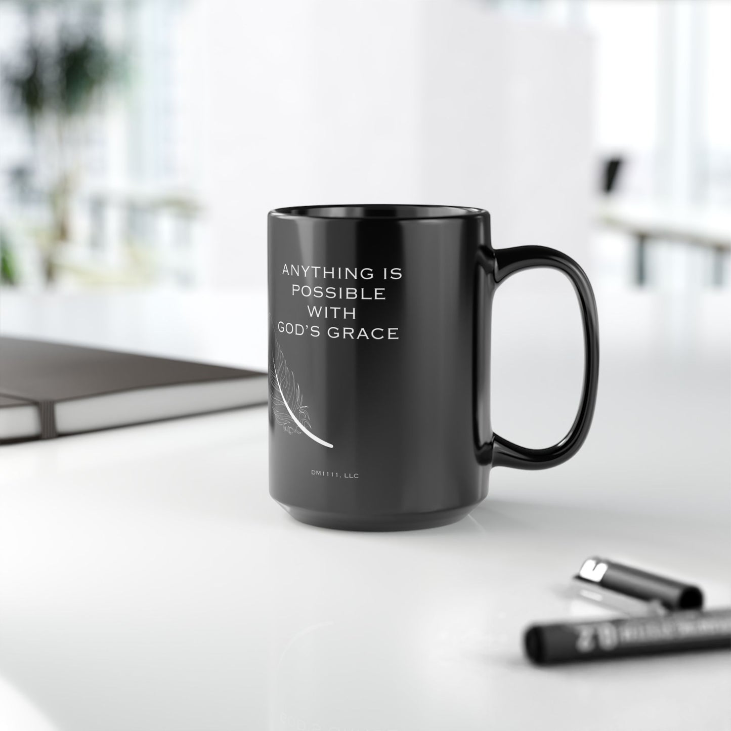 MUG OF THE WEEK - DM1111 "God's Grace" Affirmation Black Mug (11oz, 15oz)