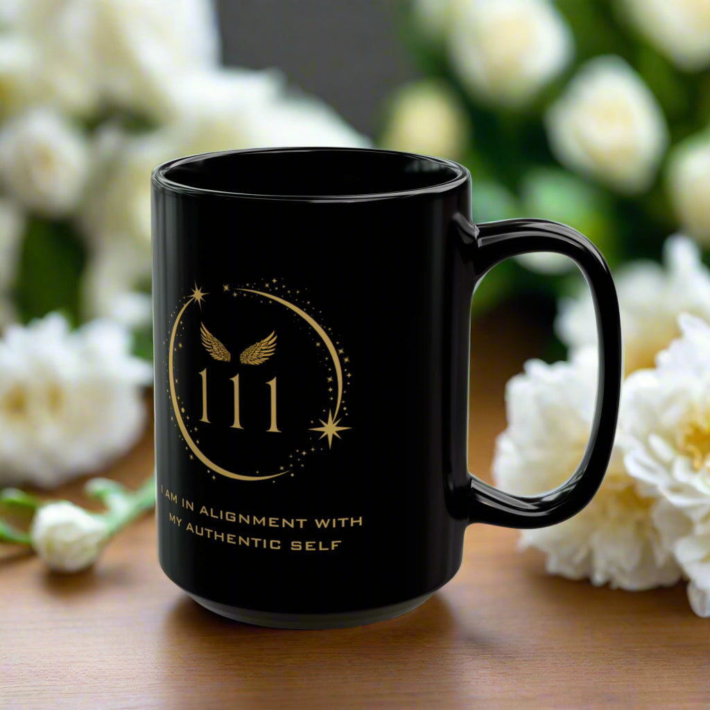Angel 111 DM1111 Black Mug (11oz, 15oz)