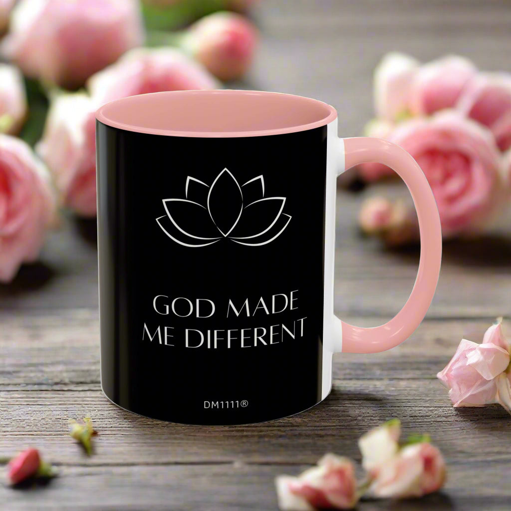 DM1111 "GOD Made Me Different" Accent Coffee Mug (11, 15oz)