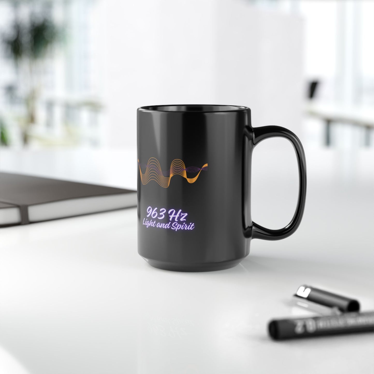 963 Hz Frequency DM1111 Black Mug (11oz, 15oz)