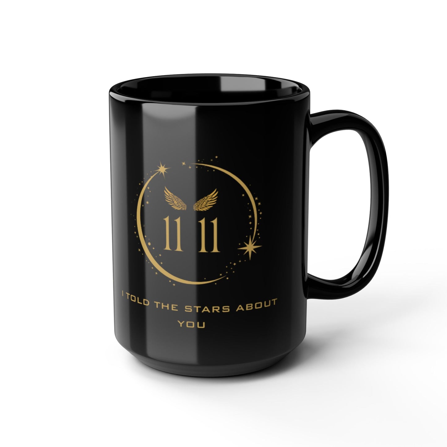Angel 1111 Affirmation DM1111 Black Mug (11oz, 15oz)