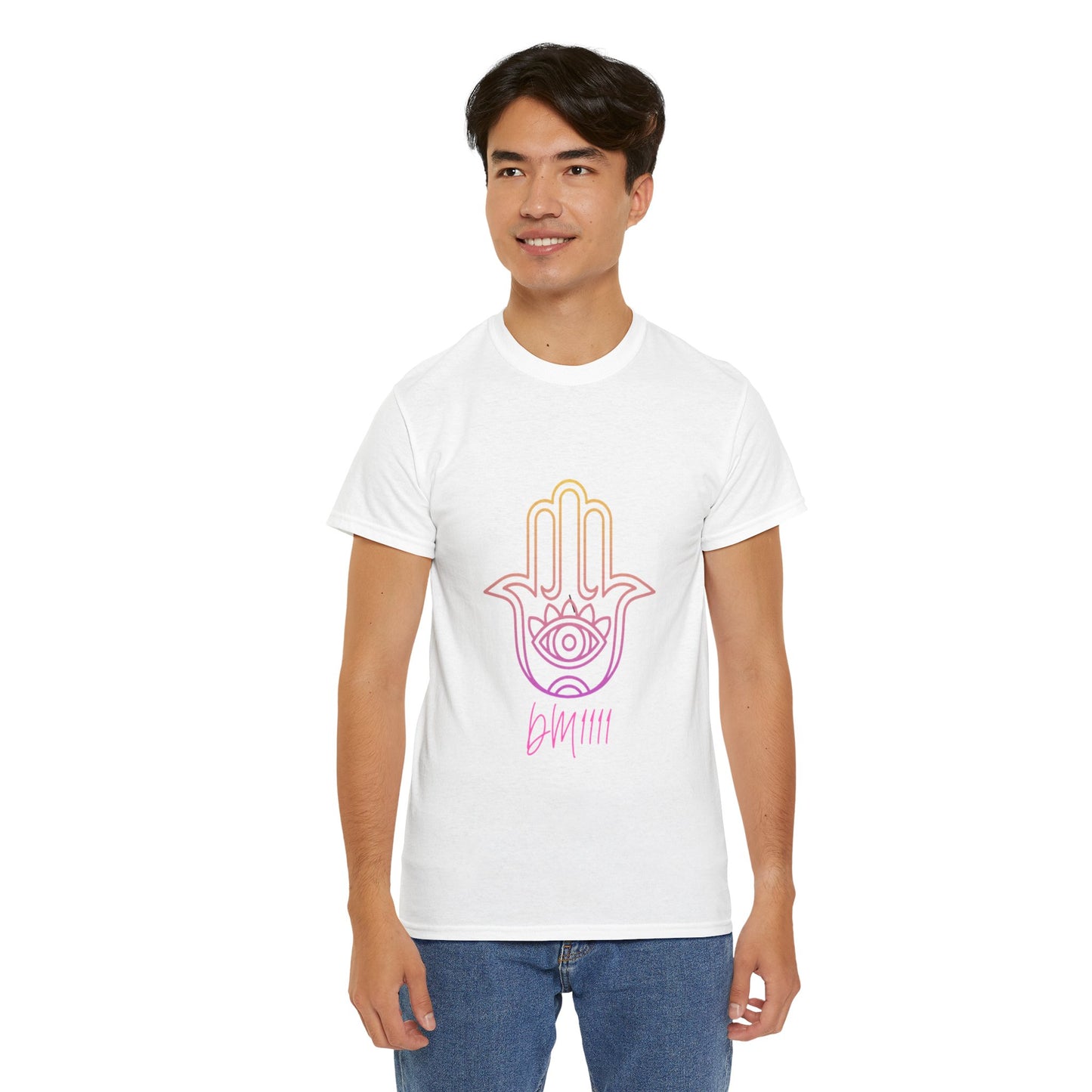 Multi Color Hamsa Hand DM1111 Unisex Heavy Cotton Tee