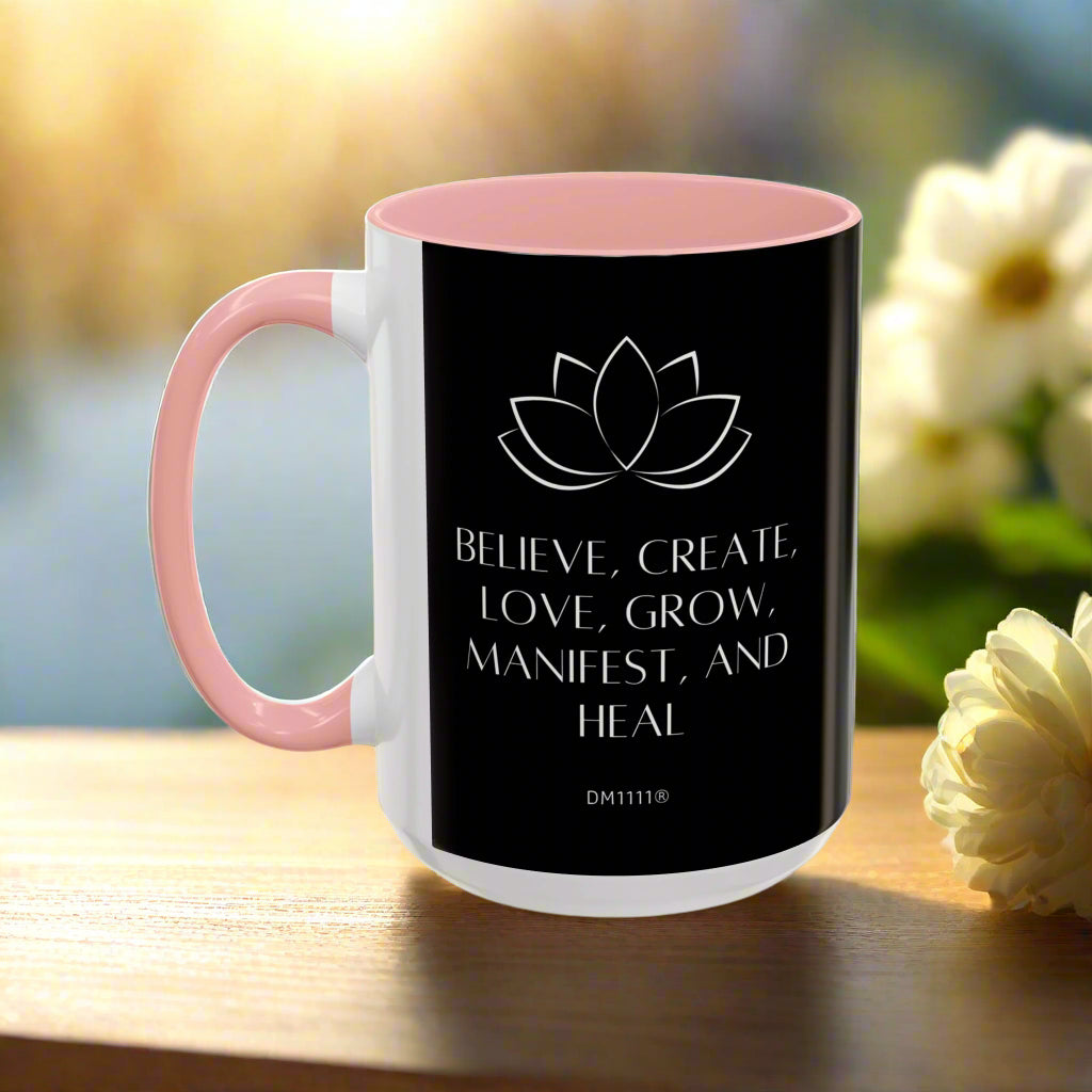 MUG OF THE WEEK - DM1111 "Manifest and Heal" Accent Coffee Mug (11, 15oz)