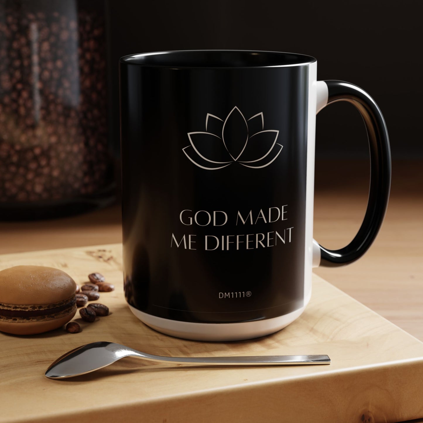 DM1111 "GOD Made Me Different" Accent Coffee Mug (11, 15oz)