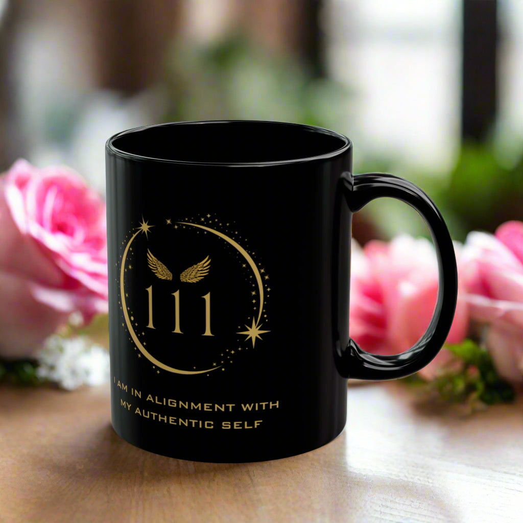 Angel 111 DM1111 Black Mug (11oz, 15oz)