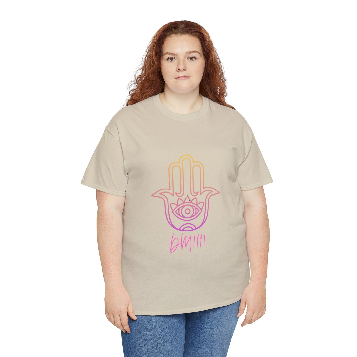 Multi Color Hamsa Hand DM1111 Unisex Heavy Cotton Tee