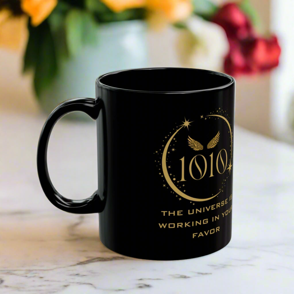 Angel 1010 Affirmation DM1111 Black Mug (11oz, 15oz)
