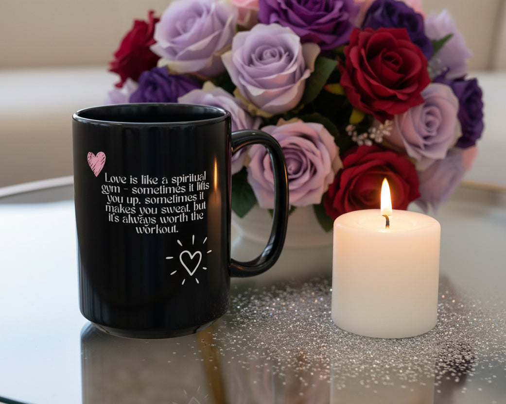 DM1111 "Love Is Like A Spiritual Gym" Love Mug (11oz, 15oz)