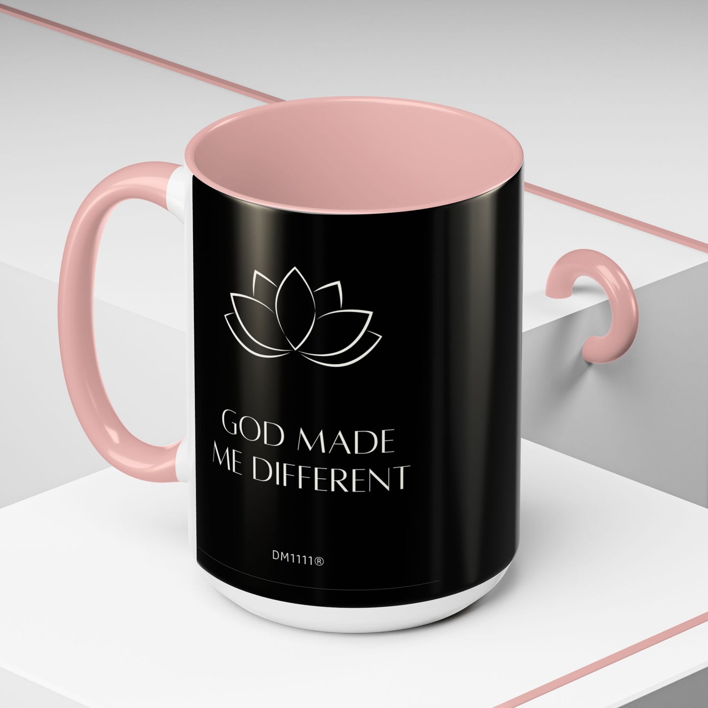 DM1111 "GOD Made Me Different" Accent Coffee Mug (11, 15oz)