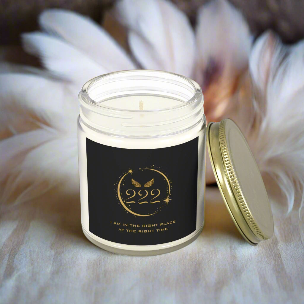 Angel 222 DM1111 Scented Coconut Apricot Candles (4oz, 9oz)