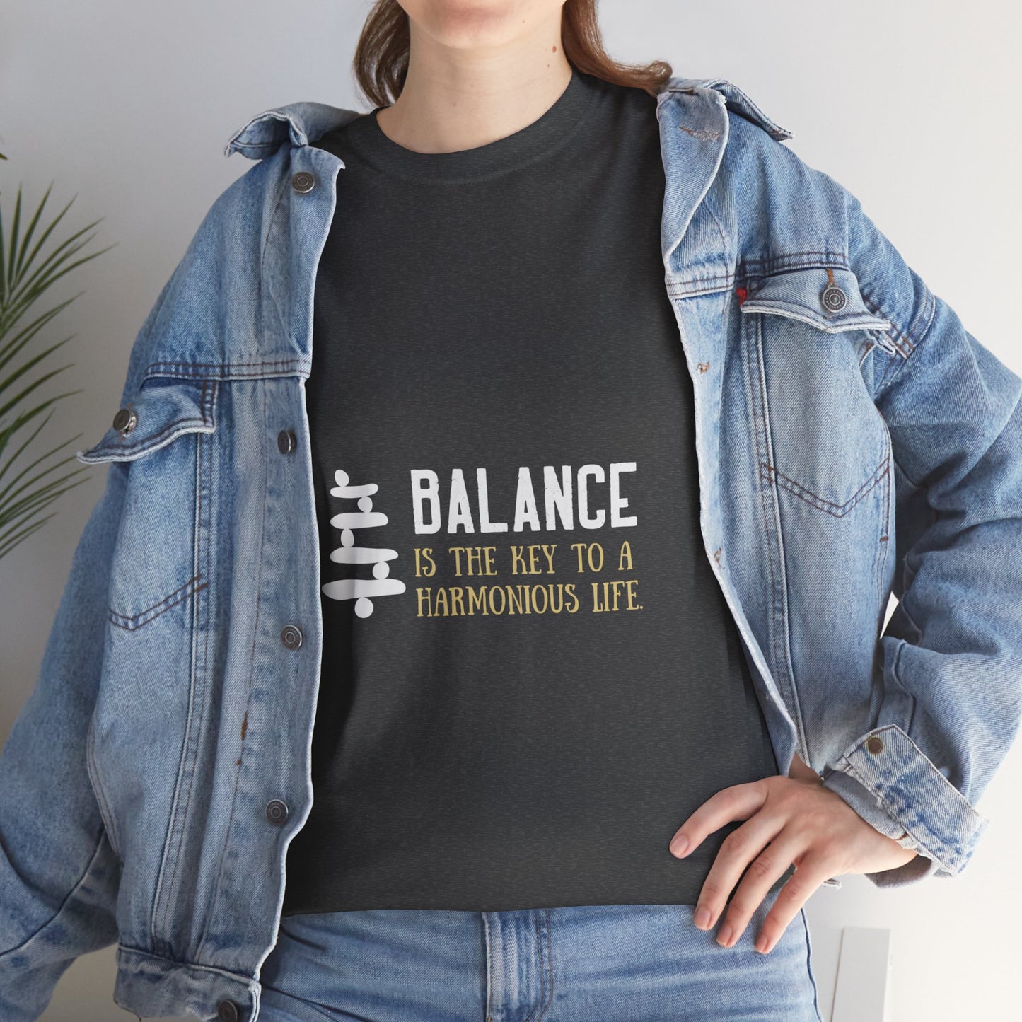 Balance is the Key DM1111 Unisex Heavy Cotton Tee