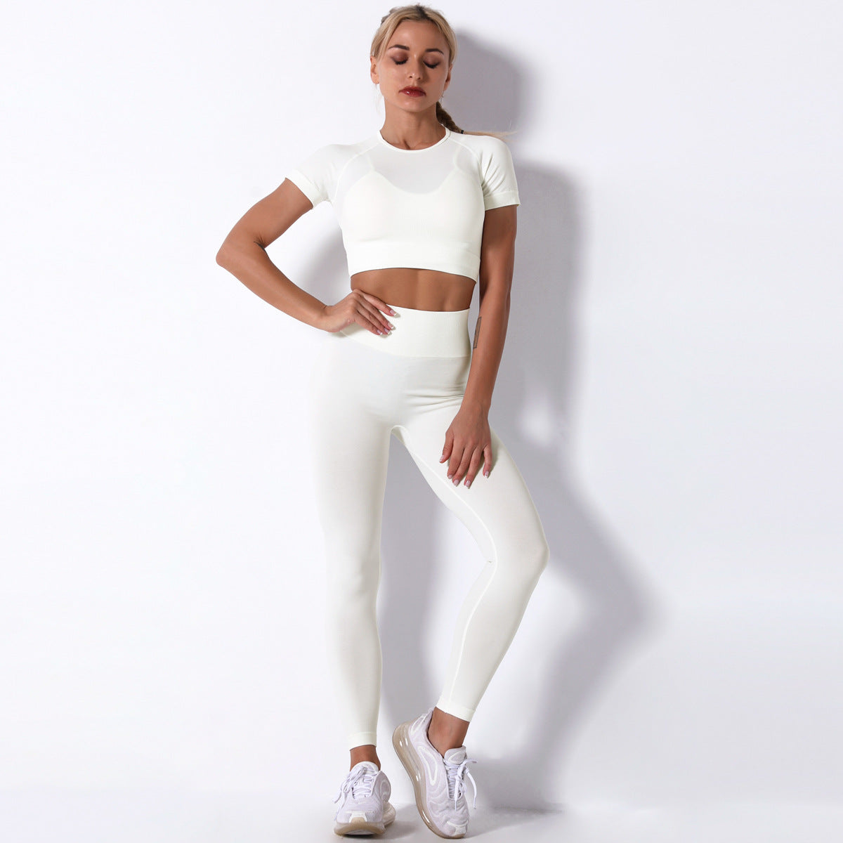 Seamless Knitted Workout Yoga Suit