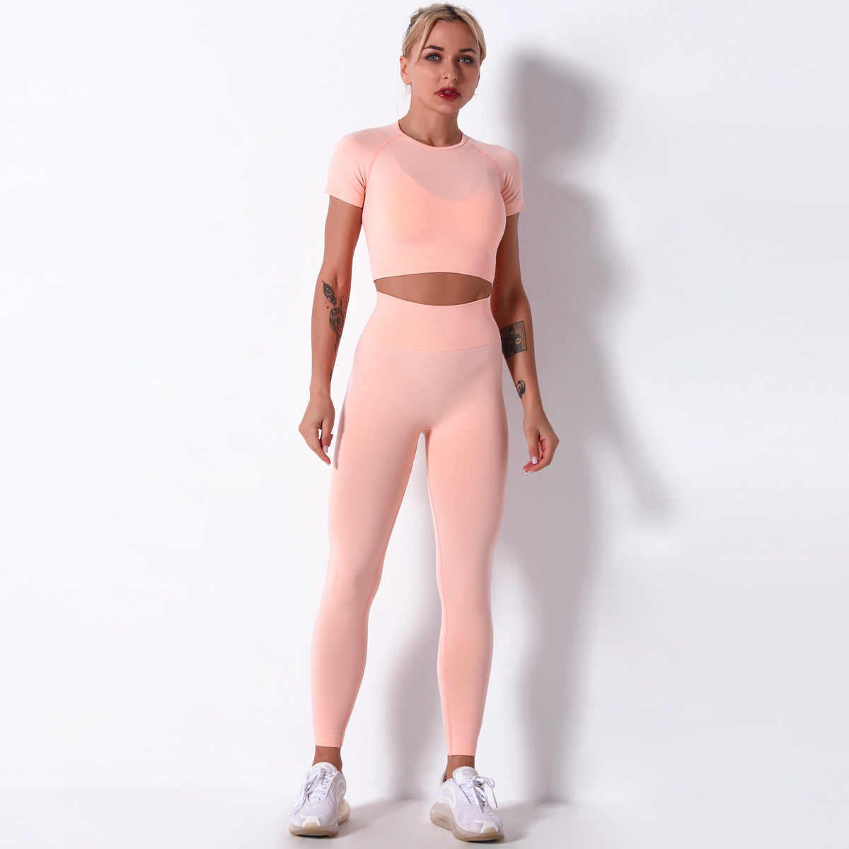 Seamless Knitted Workout Yoga Suit