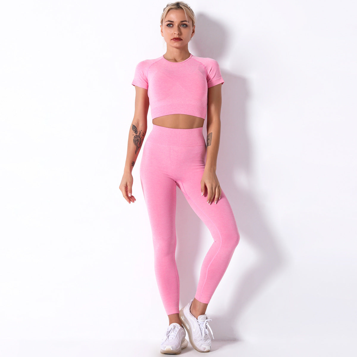 Seamless Knitted Workout Yoga Suit