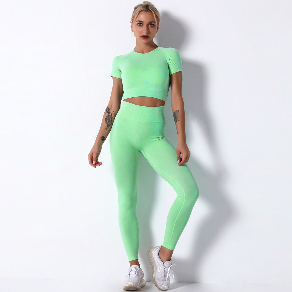 Seamless Knitted Workout Yoga Suit