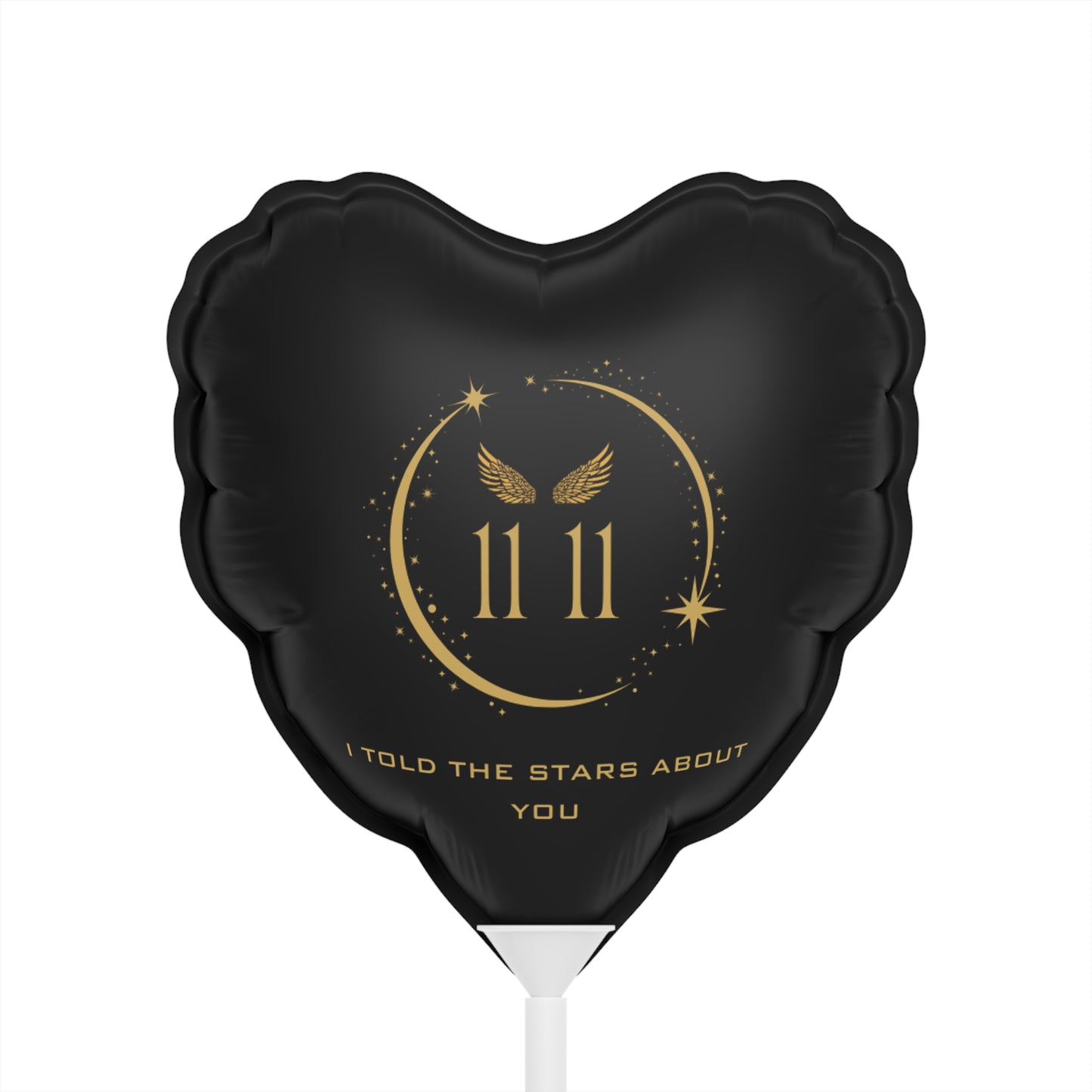11 11 "I Told The Stars About You" Balloons (Heart-shaped), 6"