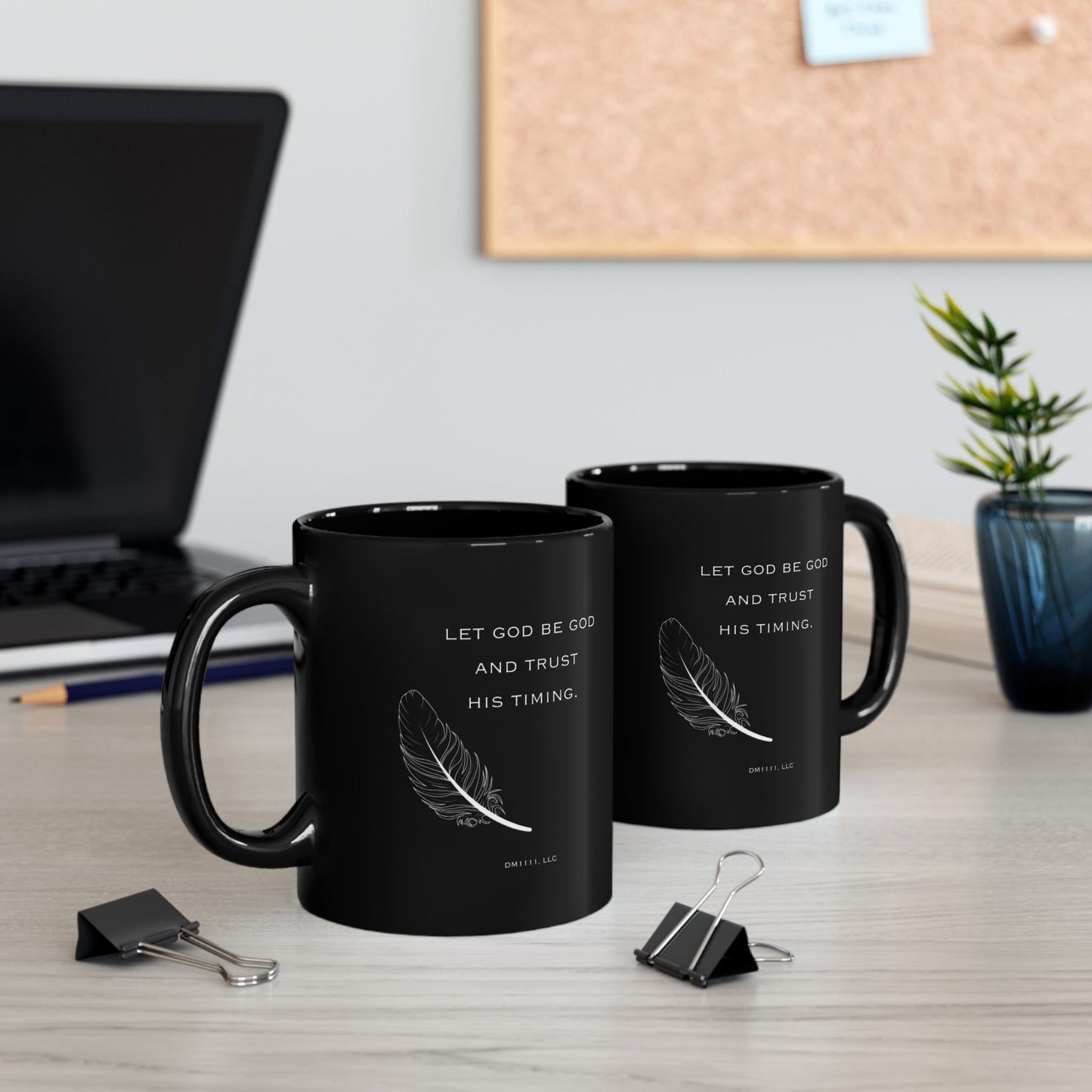DM1111 "Let God Be God" Black Mug (11oz, 15oz)