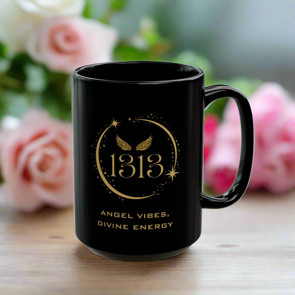 Angel 1313 Affirmation DM1111 Black Mug (11oz, 15oz)