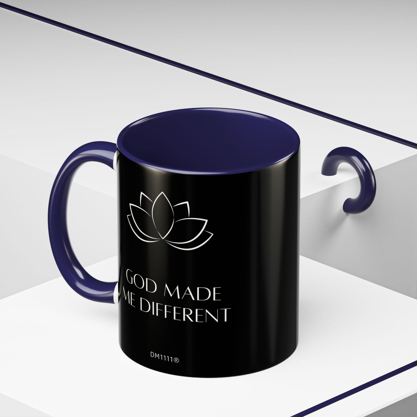 DM1111 "GOD Made Me Different" Accent Coffee Mug (11, 15oz)
