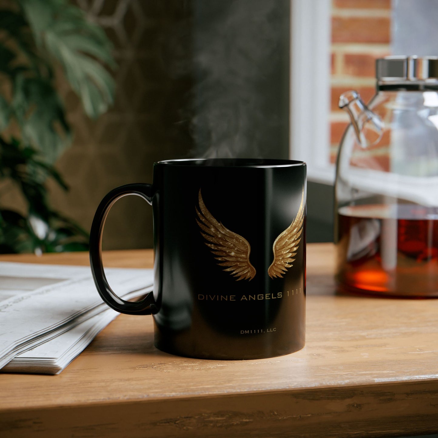 Divine Angels 1111 Official DM1111 Black Mug (11oz, 15oz)
