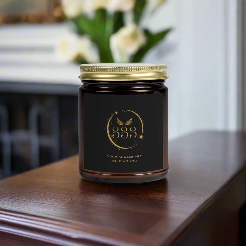 Angel 333 DM1111 Scented Coconut Apricot Candles (4oz, 9oz)