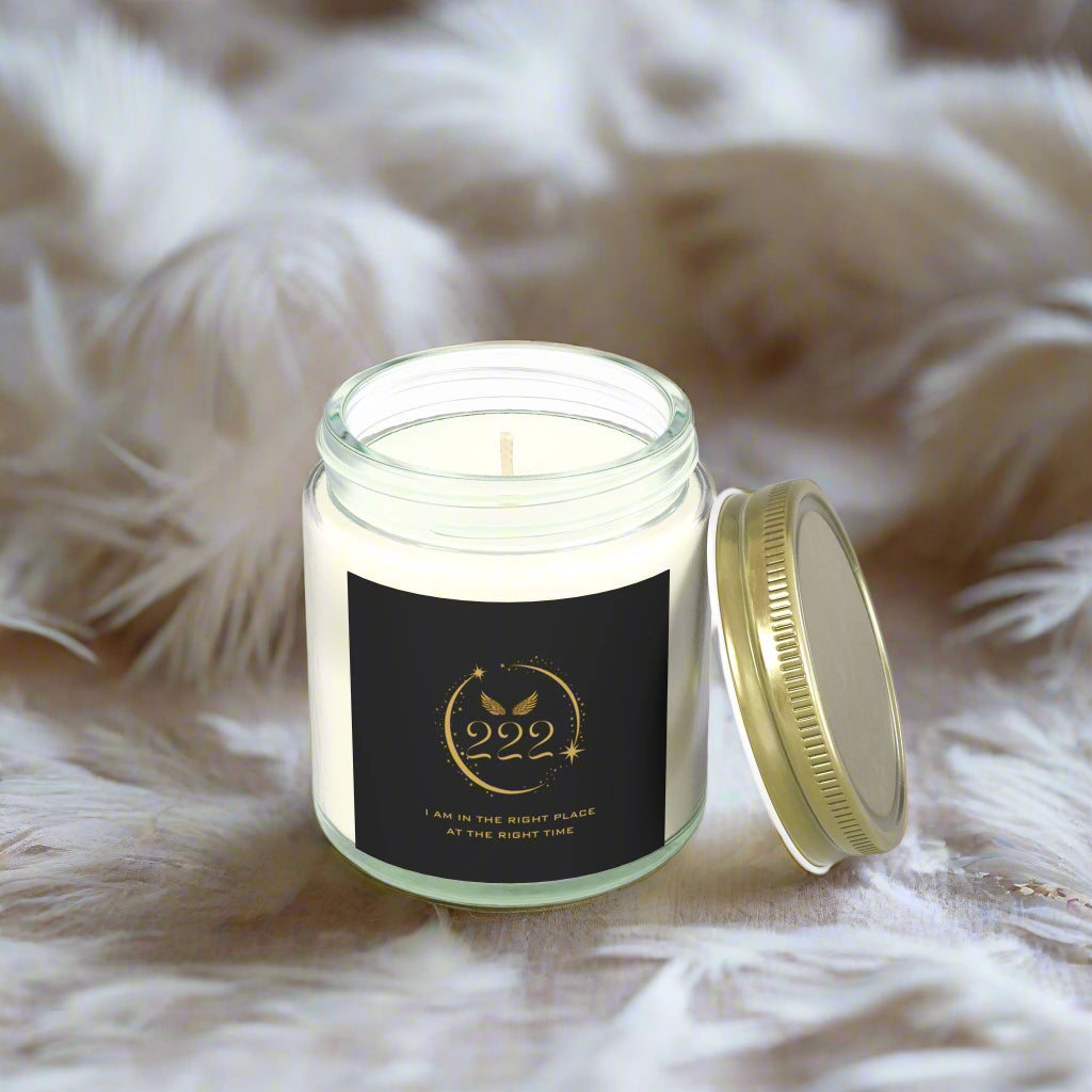 Angel 222 DM1111 Scented Coconut Apricot Candles (4oz, 9oz)