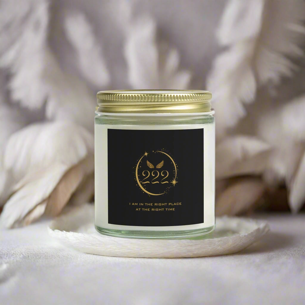 Angel 222 DM1111 Scented Coconut Apricot Candles (4oz, 9oz)