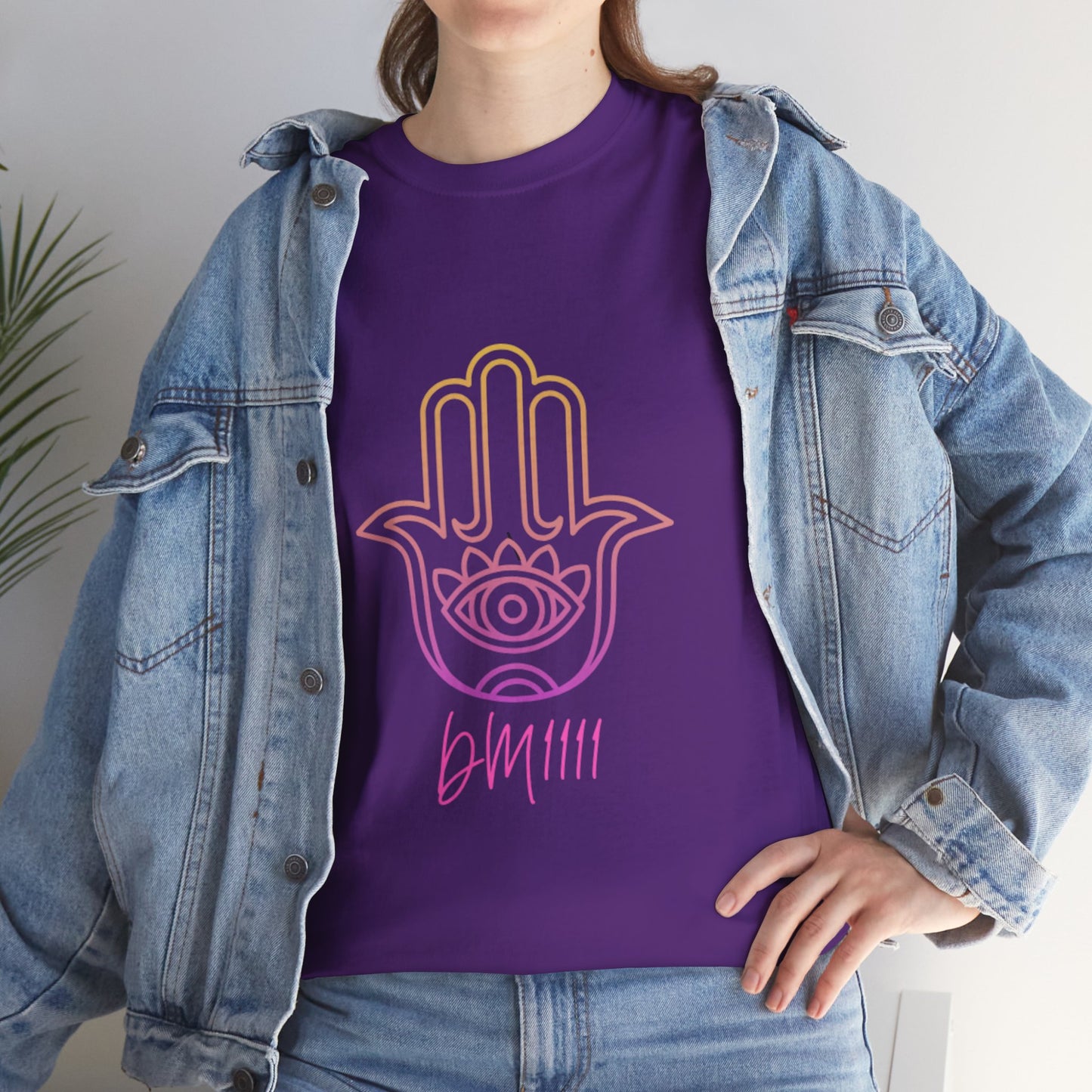 Multi Color Hamsa Hand DM1111 Unisex Heavy Cotton Tee