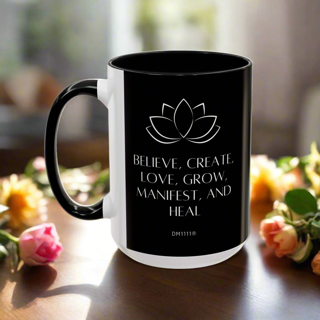 MUG OF THE WEEK - DM1111 "Manifest and Heal" Accent Coffee Mug (11, 15oz)