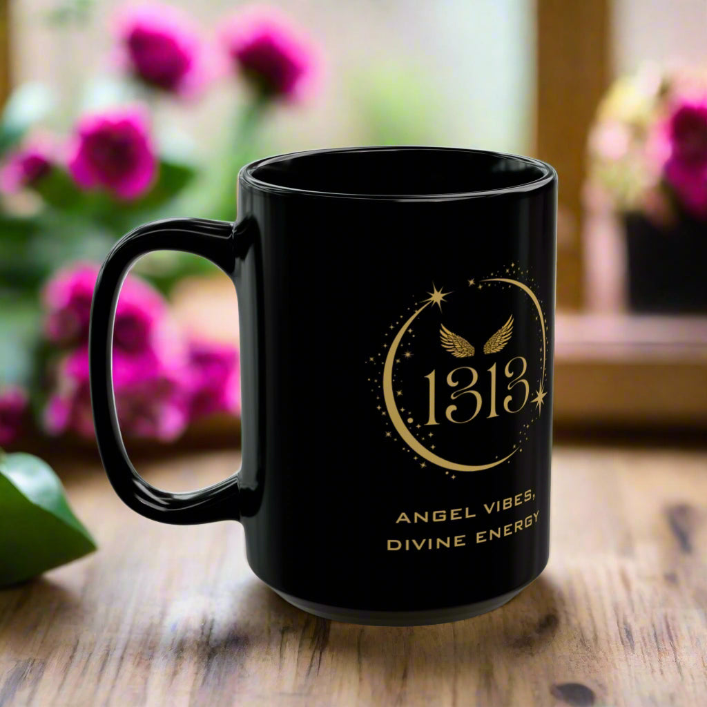 Angel 1313 Affirmation DM1111 Black Mug (11oz, 15oz)