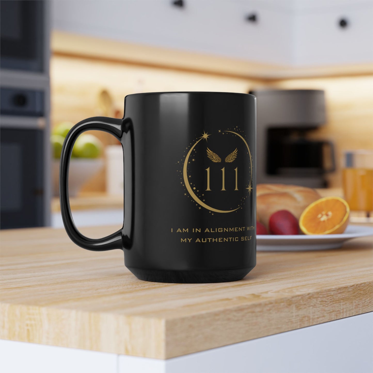 Angel 111 DM1111 Black Mug (11oz, 15oz)