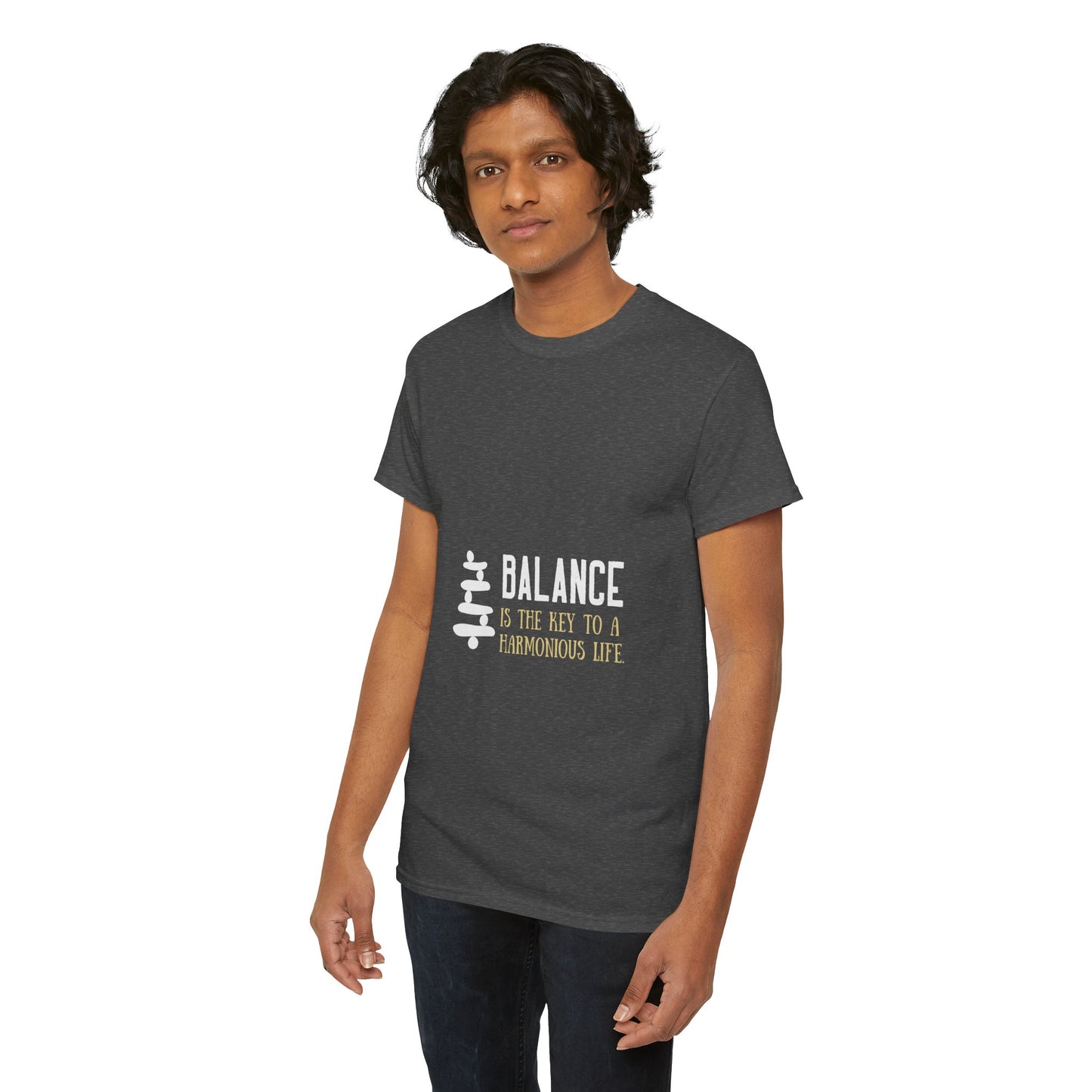 Balance is the Key DM1111 Unisex Heavy Cotton Tee