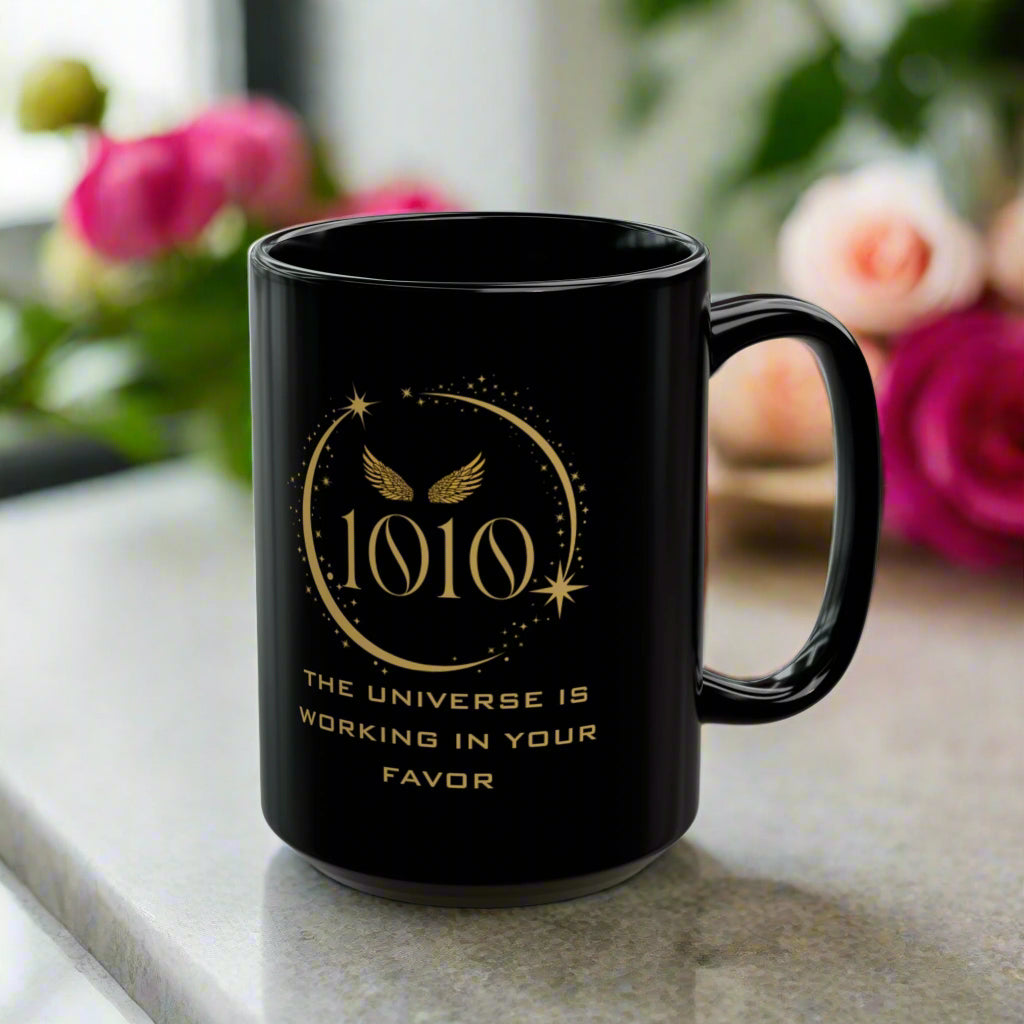 Angel 1010 Affirmation DM1111 Black Mug (11oz, 15oz)