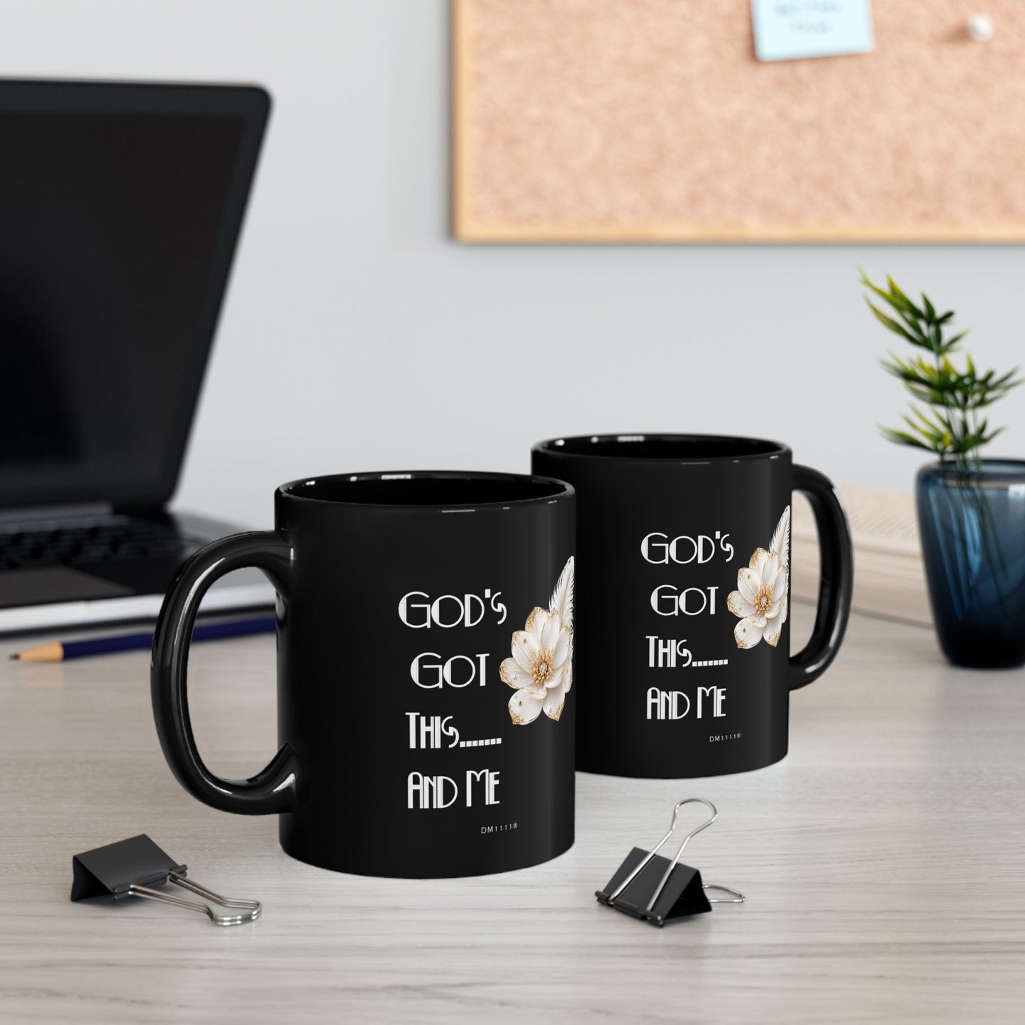"God's Got This and Me" Divine Faith mug (Black, 11oz/15oz)
