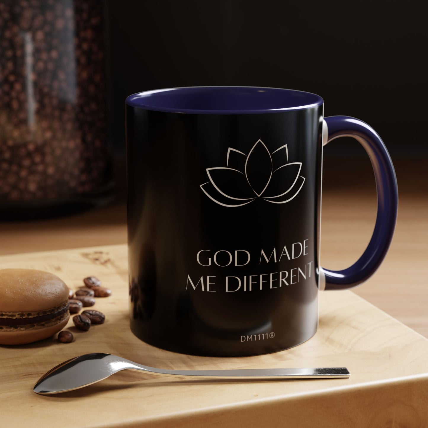 DM1111 "GOD Made Me Different" Accent Coffee Mug (11, 15oz)