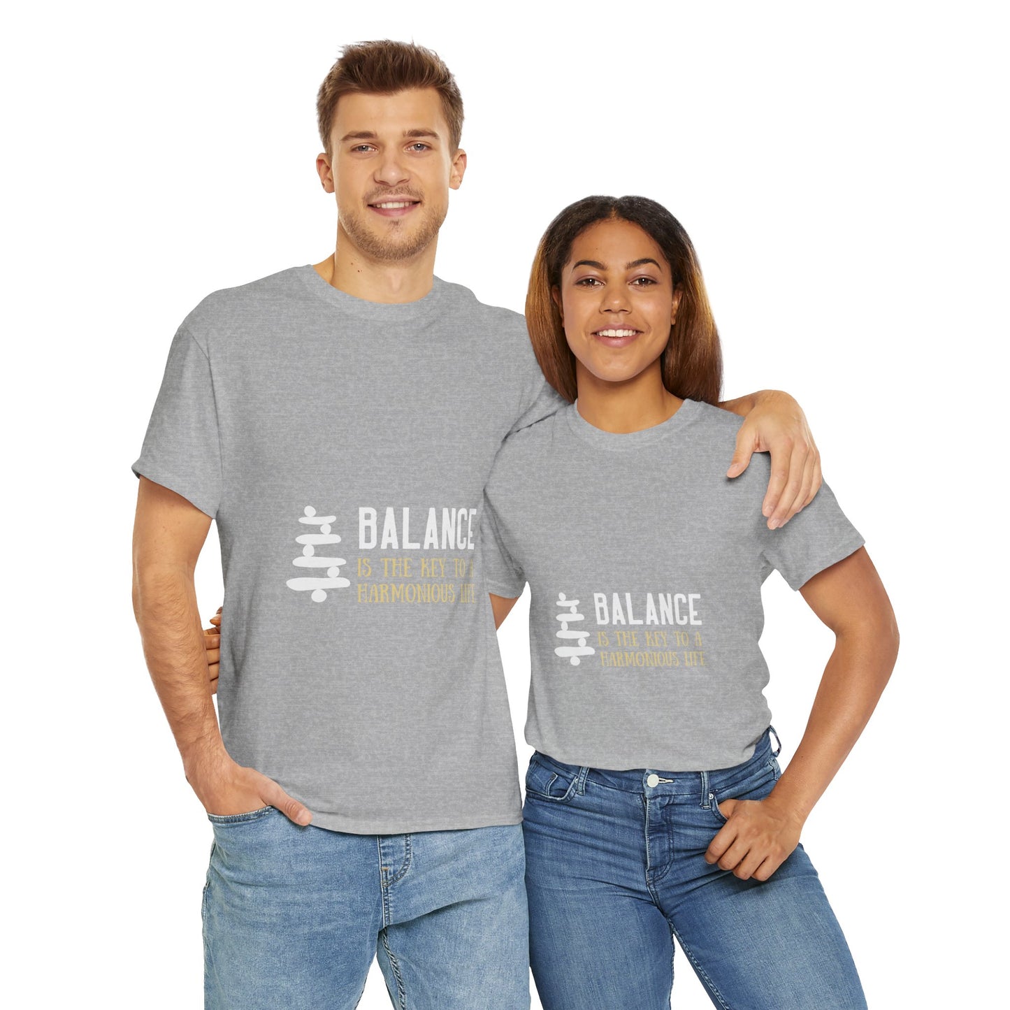 Balance is the Key DM1111 Unisex Heavy Cotton Tee