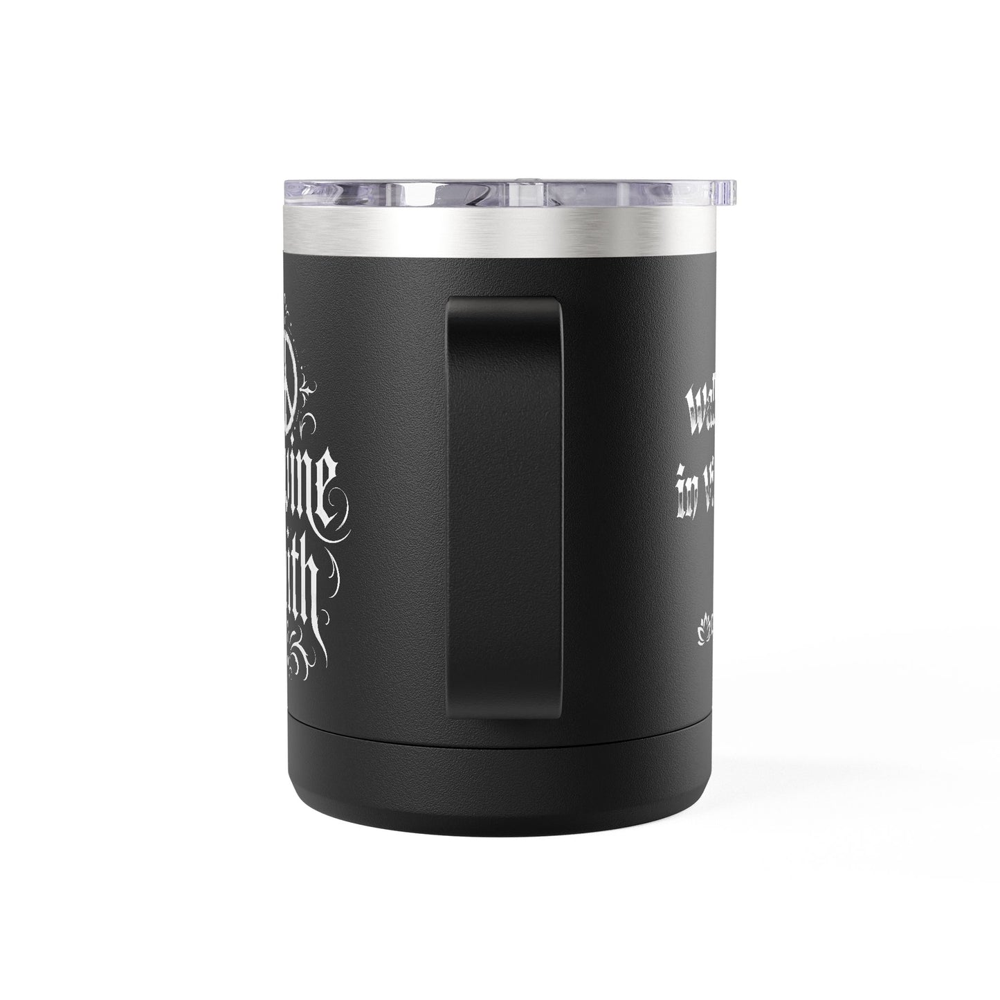 Tumbler Mug — "Walking In Faith" 15oz Insulated Travel Mug